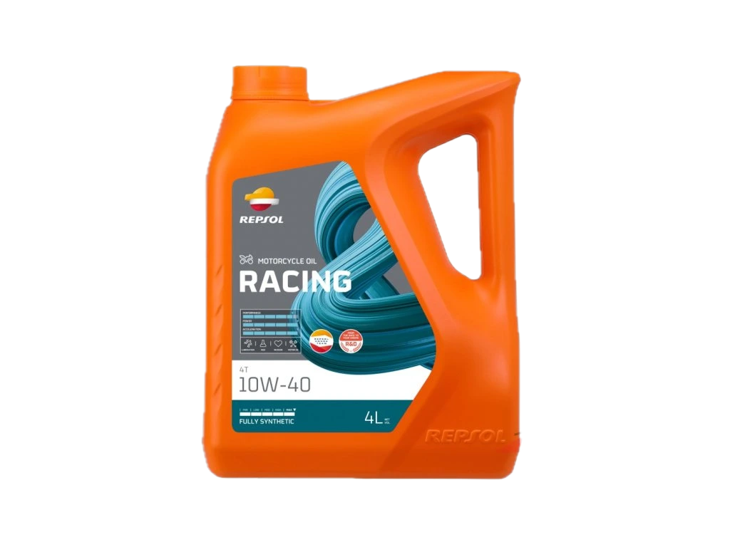 Repsol Racing Oil 10W-40 four-stroke motorcycle engine oil 4 litre — Anstis Motorsport