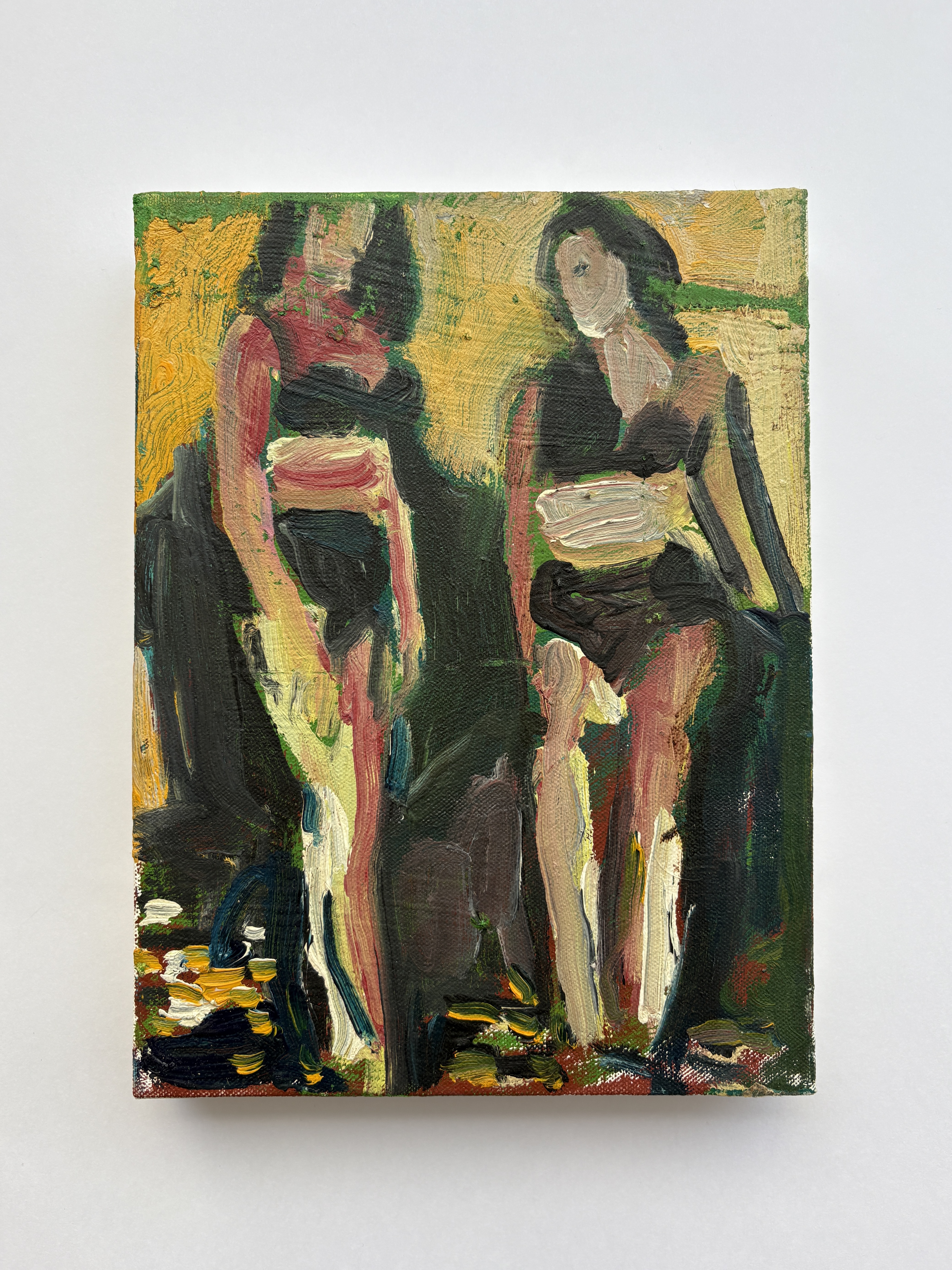 Roger Herman - 2 Figures Standing, Red, Yellow