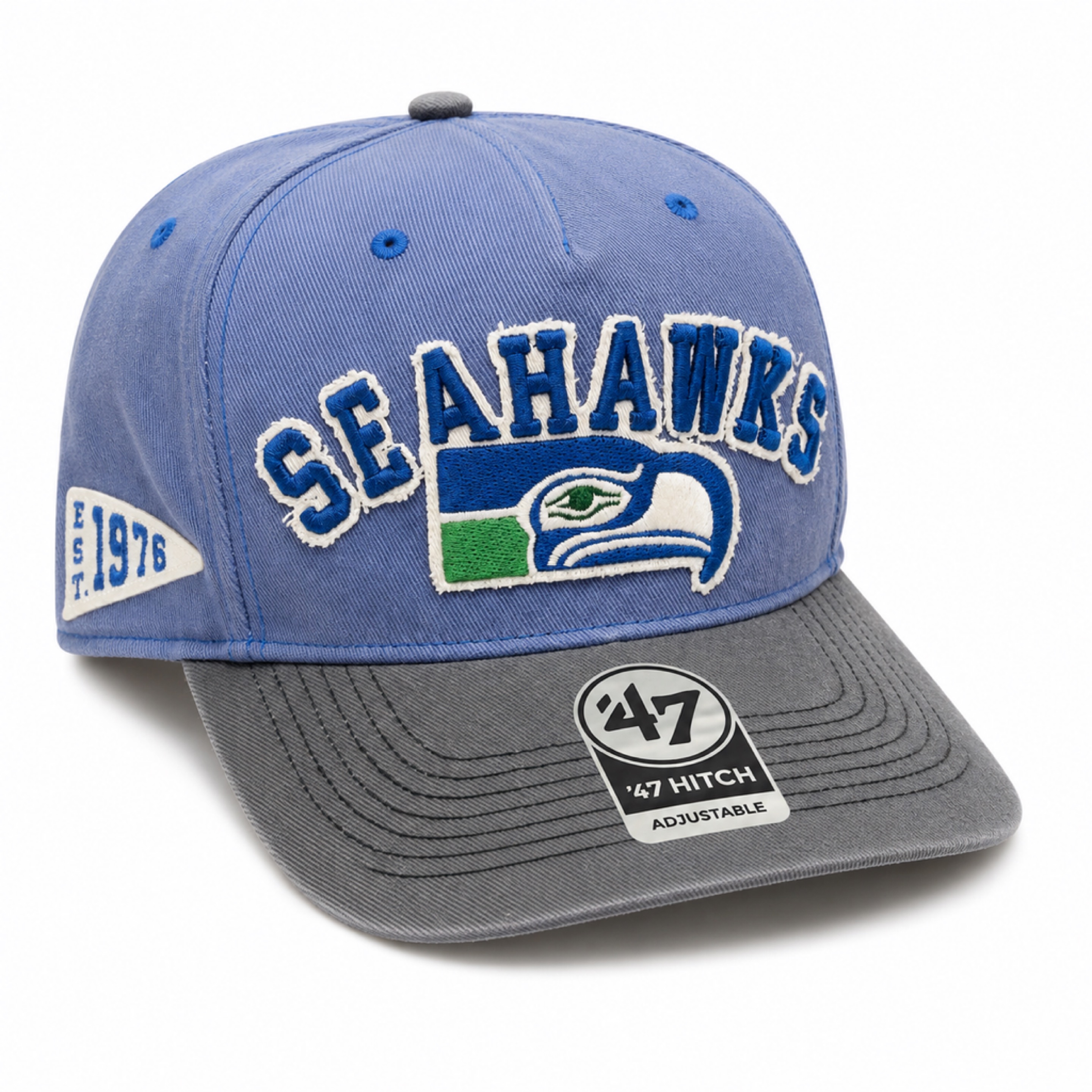 Seattle Seahawks Historic Thrift Blue '47 Brand Calderwood Hitch Snapback Hat