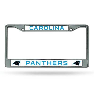 Carolina Panthers Chrome License Plate Frame