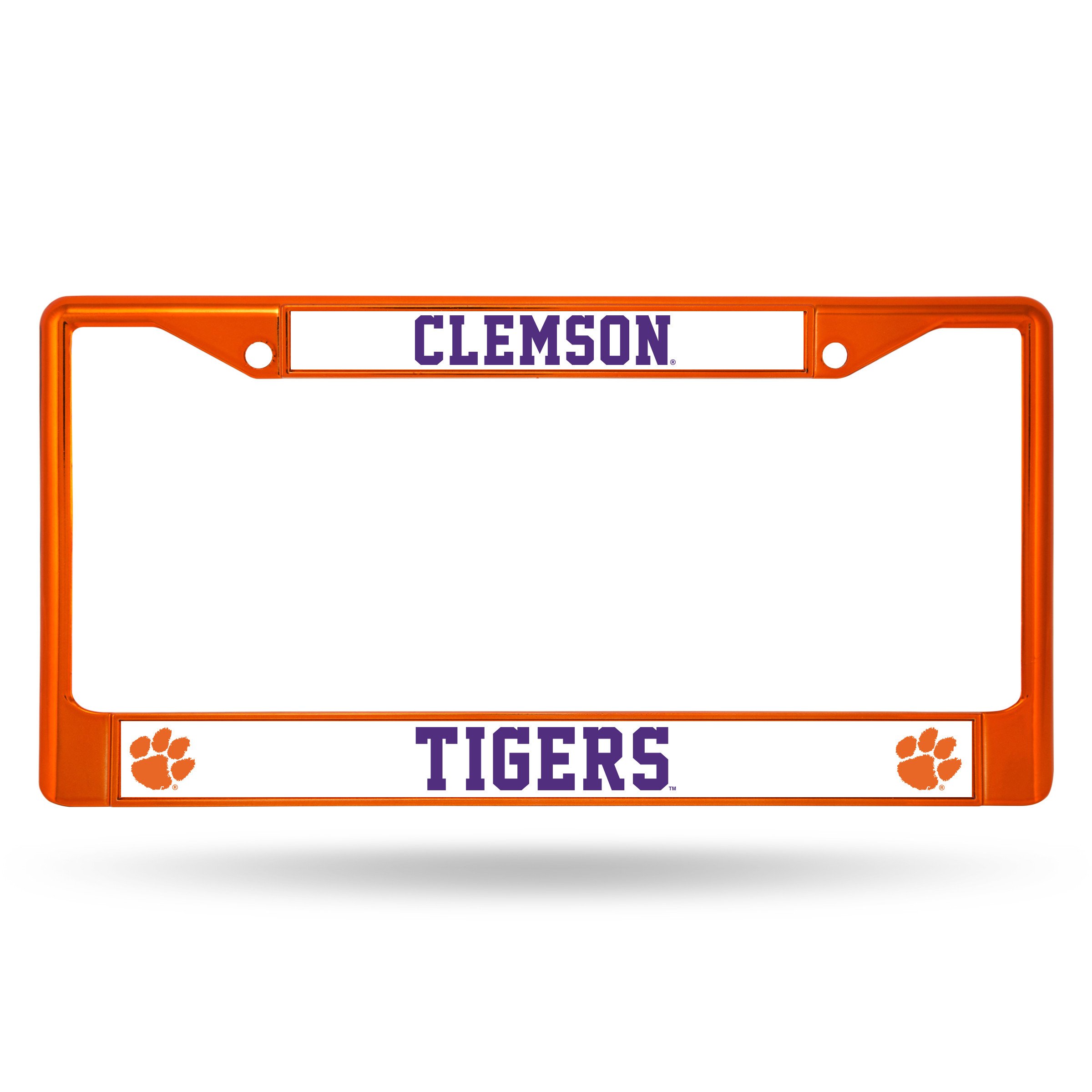 Clemson Tigers Orange Metal License Plate Frame