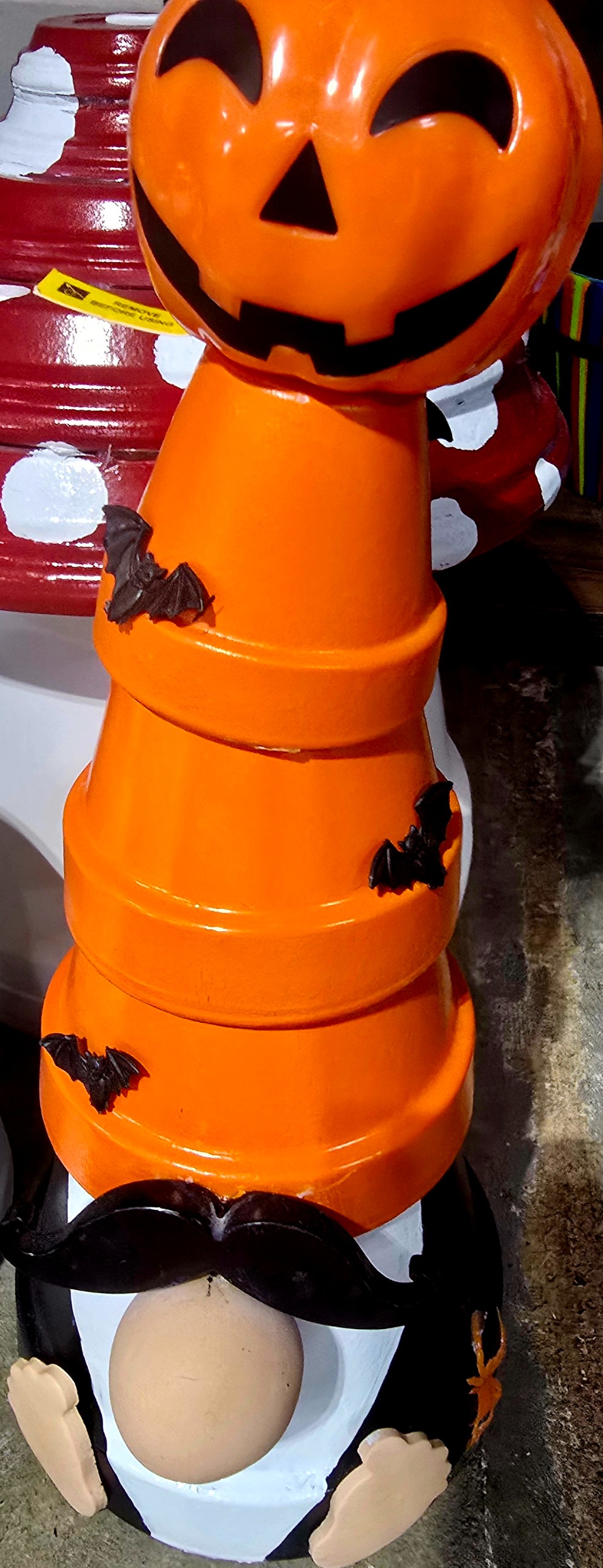 Gnome - Small - Orange/Black with Pumpkin Hat