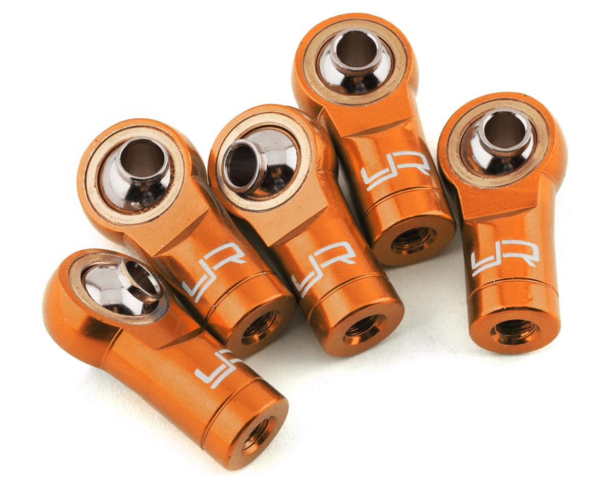 Aluminum Reversed Thread M3 Rod Ends 5pcs Orange YA0572OR