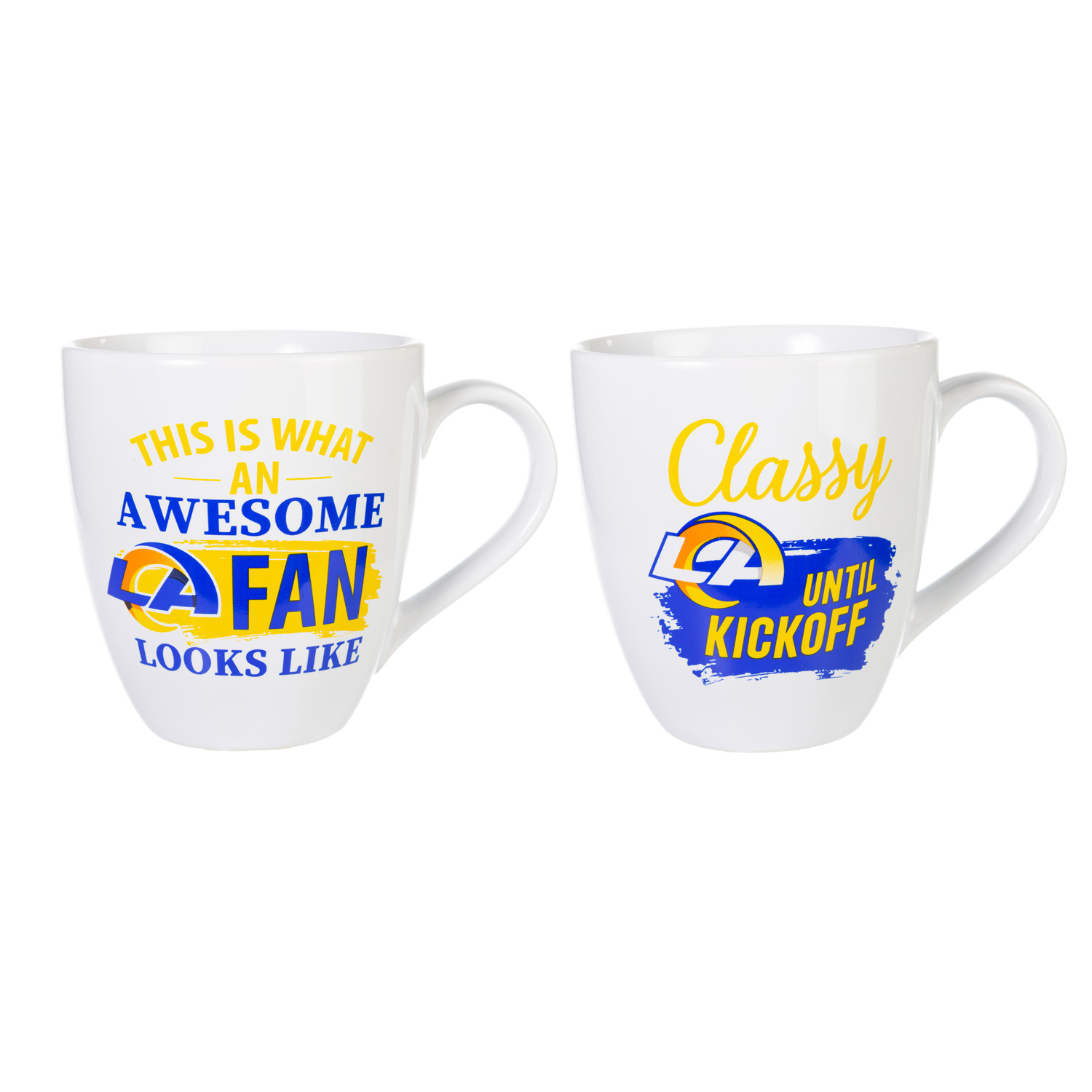 Los Angeles Rams Ceramic Coffee Mug Set with Box 17oz Each