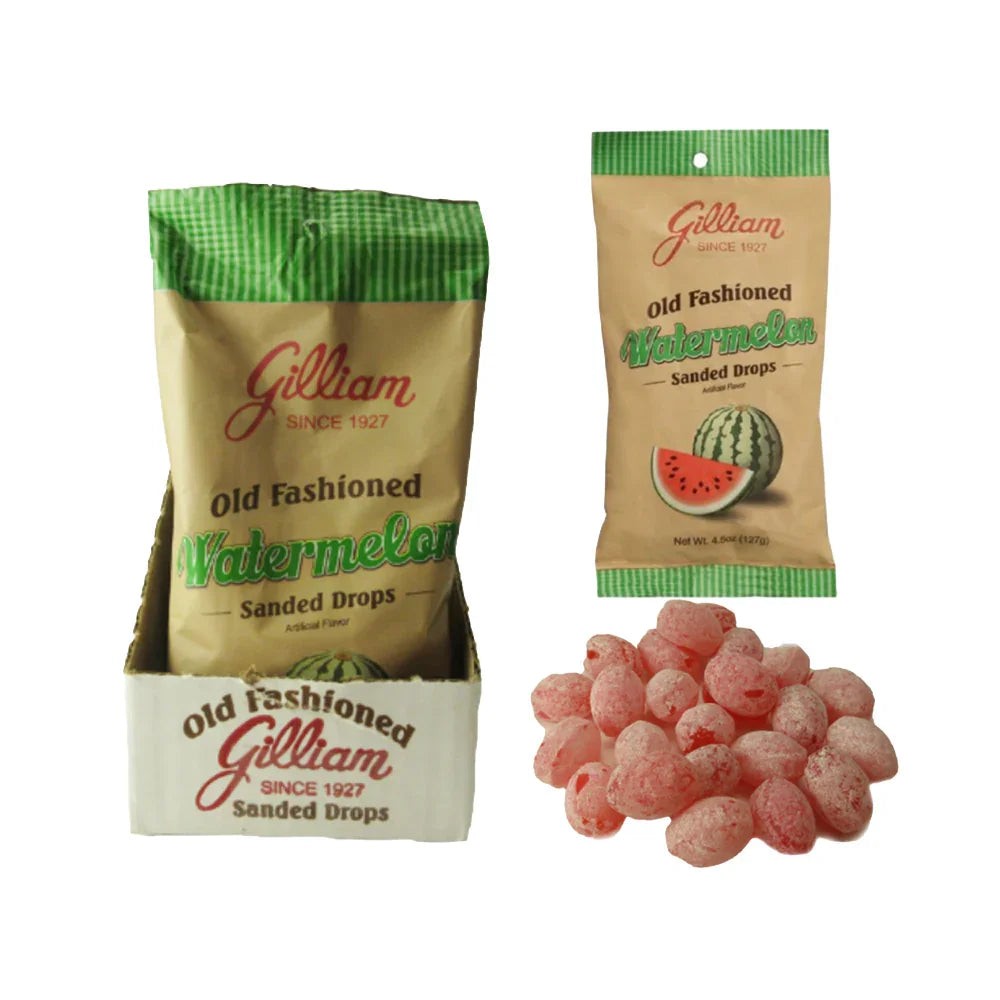 Gilliam Old Fashioned Sanded Candy Drops Watermelon  4.5oz 12ct Tray