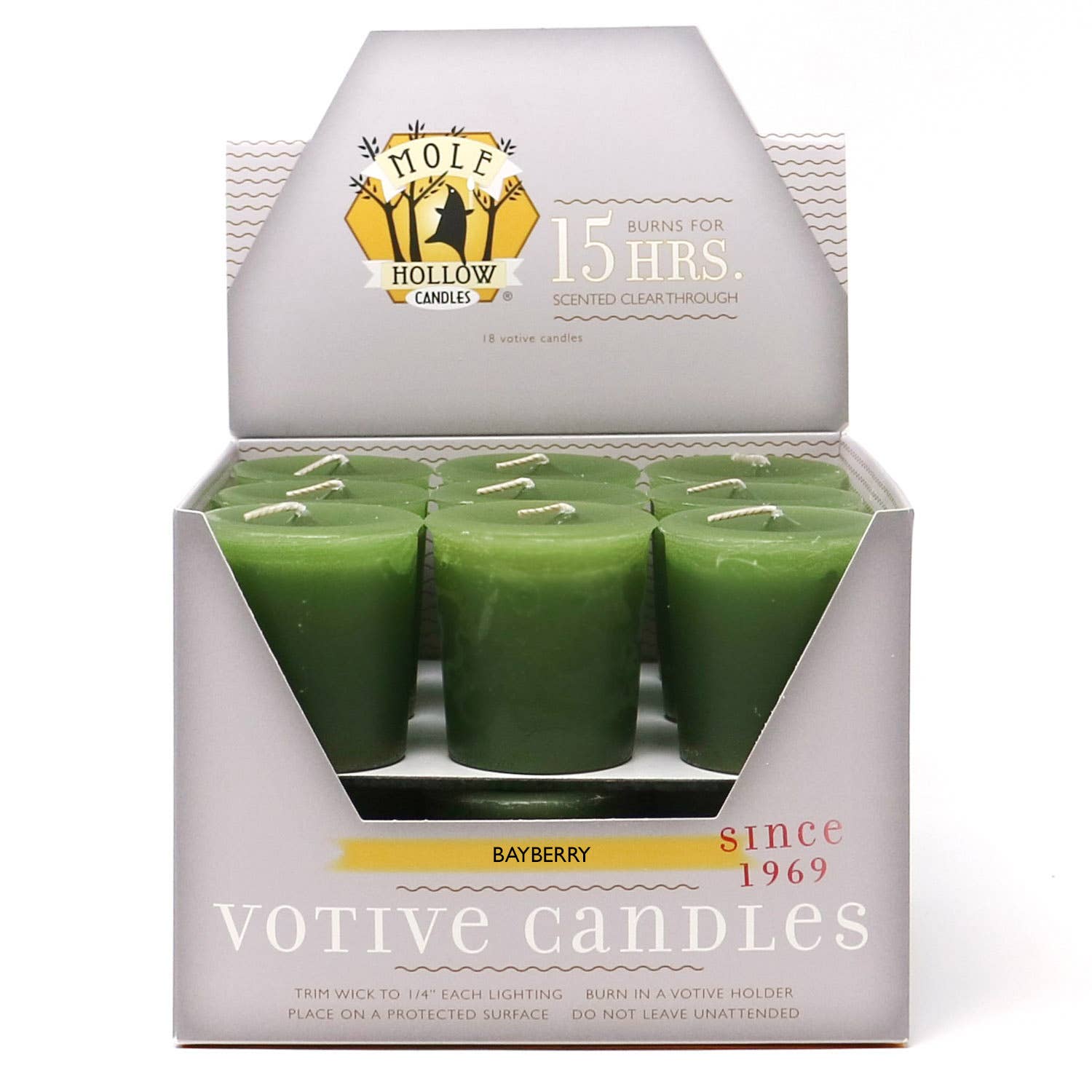 Bayberry Scented Votive Candles, Made in USA