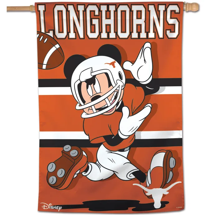 Texas Longhorns Disney Theme Vertical House Flag 28x40"