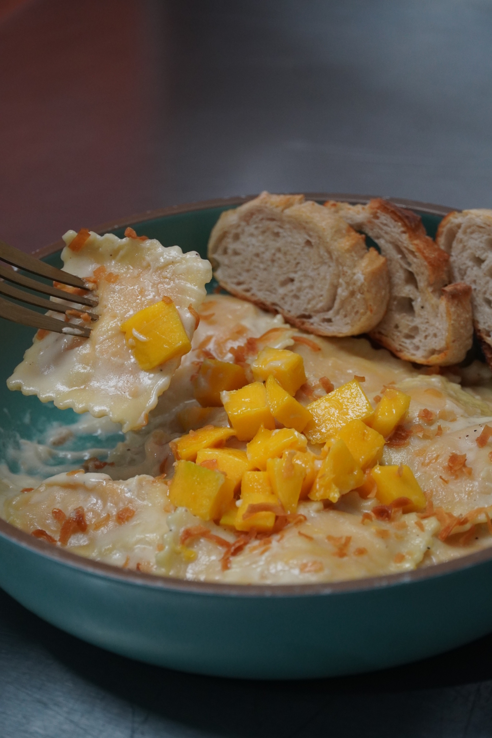 Coconut Chicken Ravioli — fresh ravioli at Biada Ravioli Kitchen in Logan, Utah