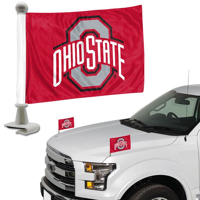 Ohio State Buckeyes Ambassador Car Flags Set