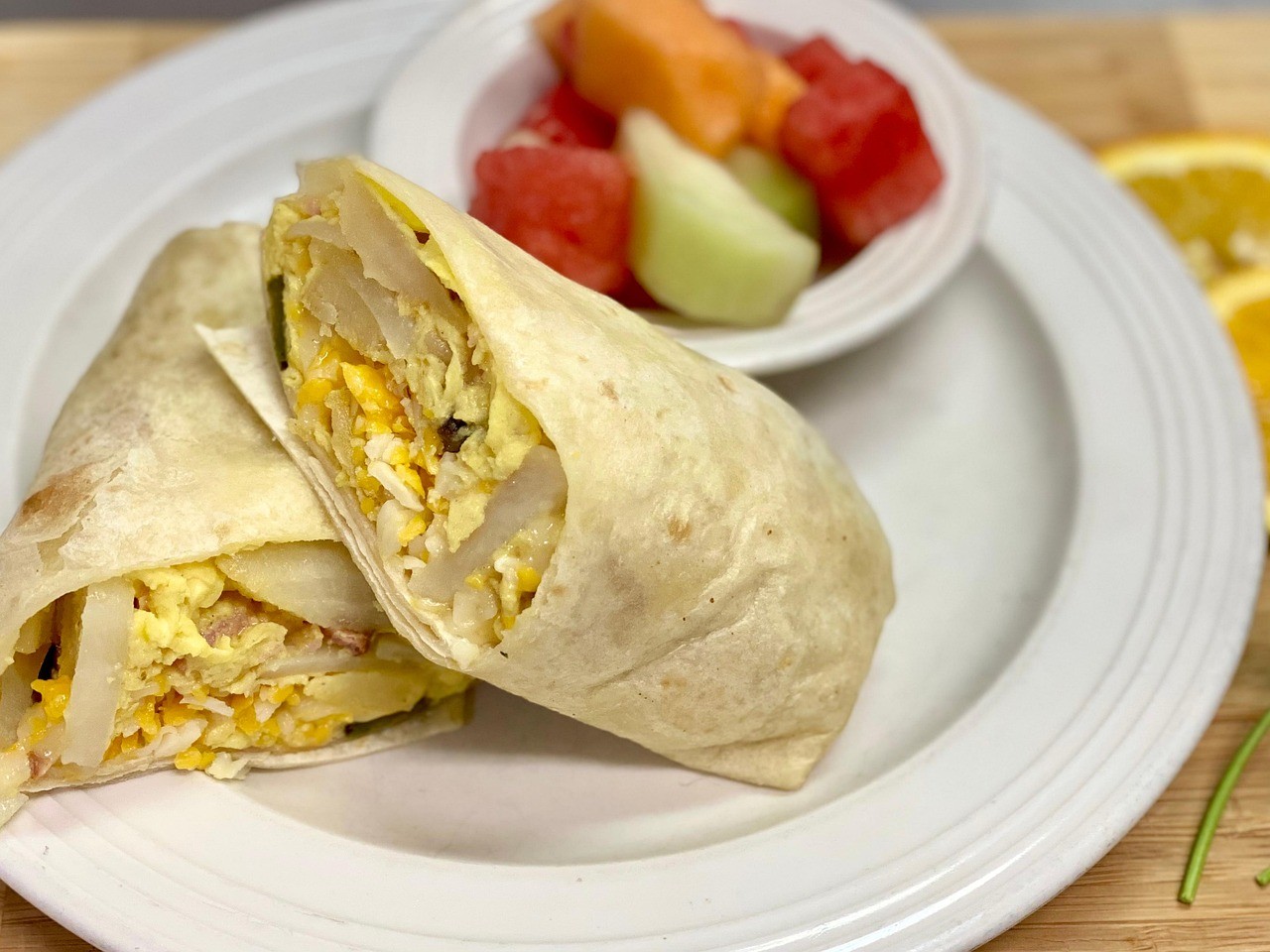 Breakfast burrito Asada from Tacos del Valle