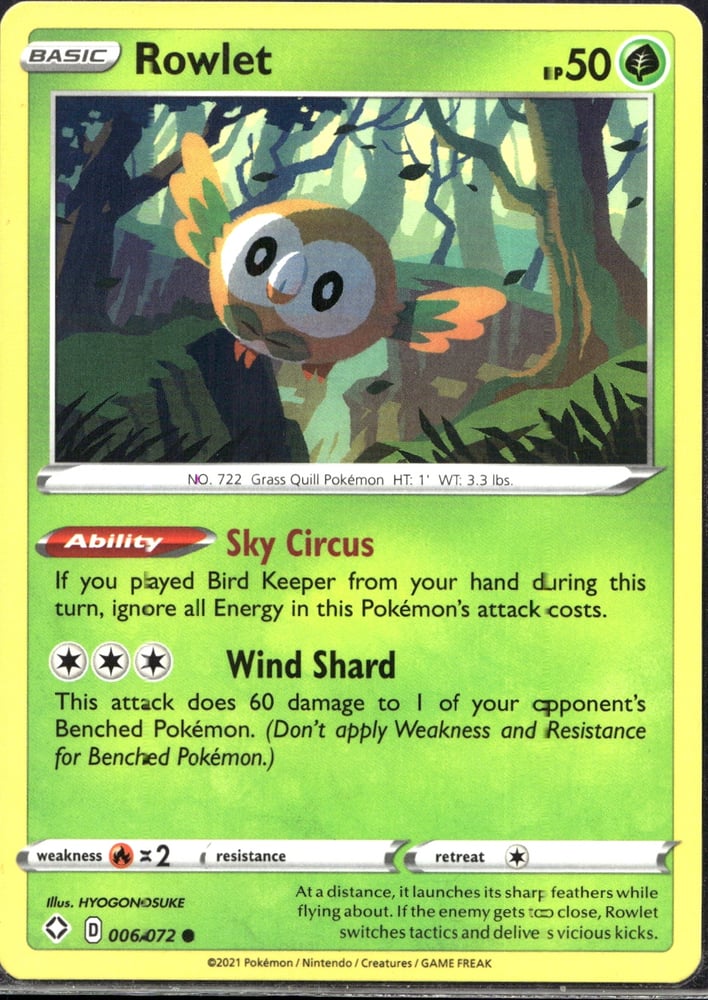 Rowlet - SWSH4.5 6/72