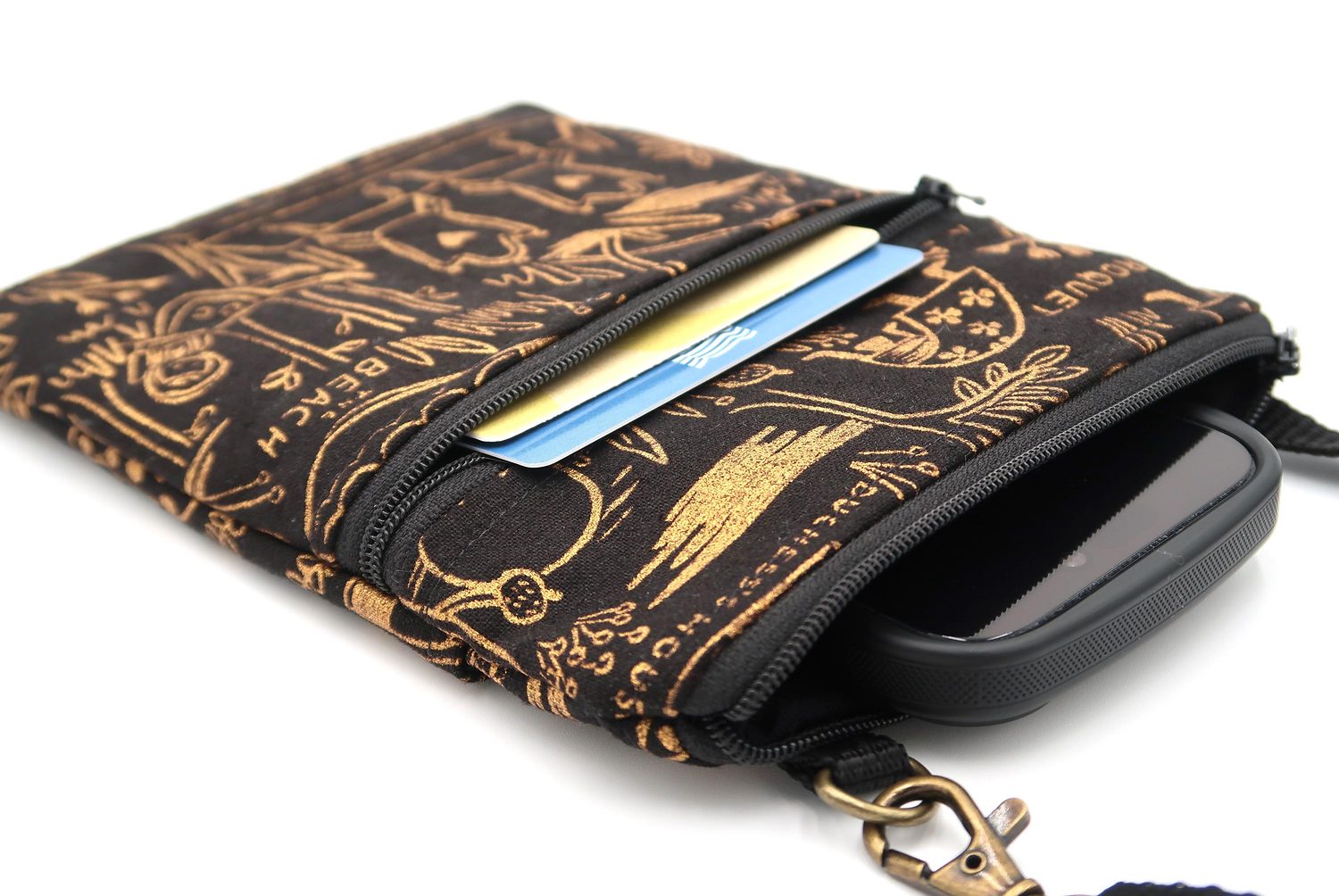 Small Crossbody Bag – Wonderland Black & Gold, photo 3 of 5