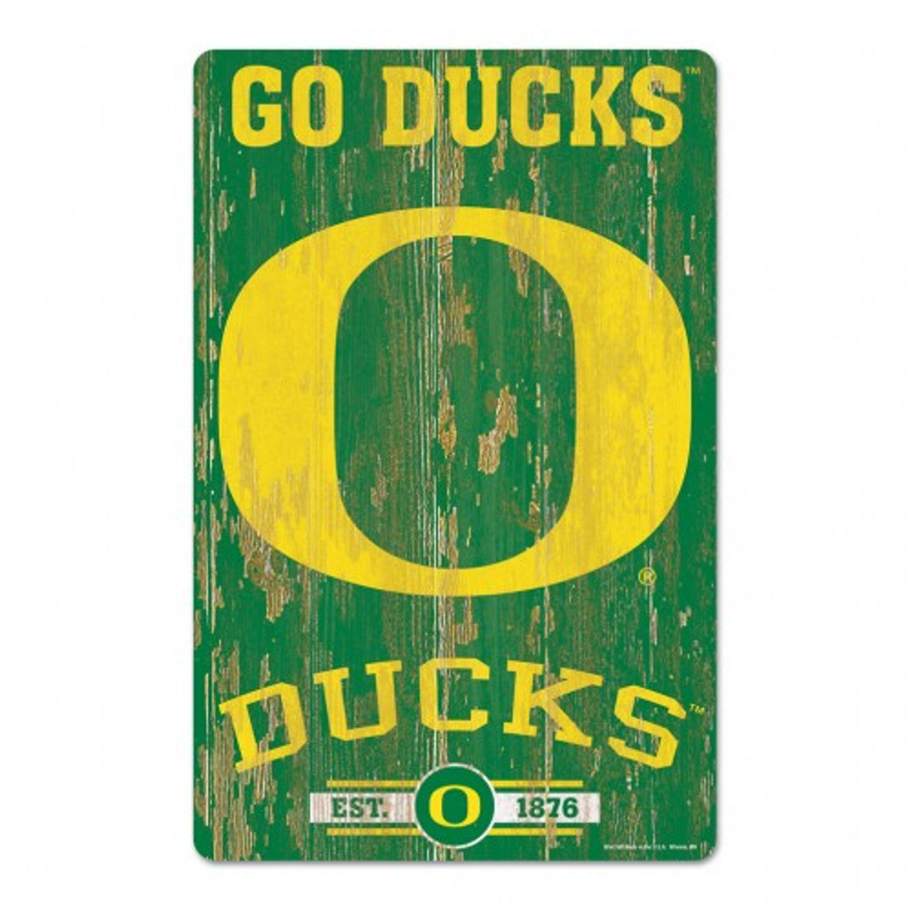 Oregon Ducks Wood Slogan Sign 11x17"