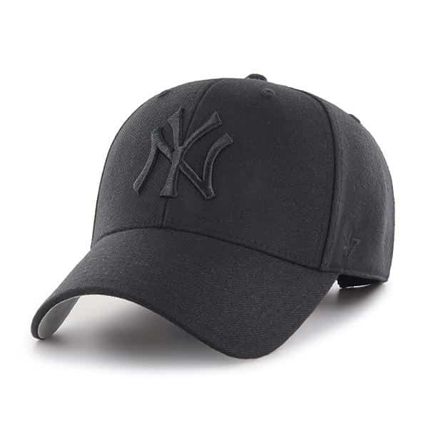 New York Yankees Blackout '47Brand MVP Adjustable Hat