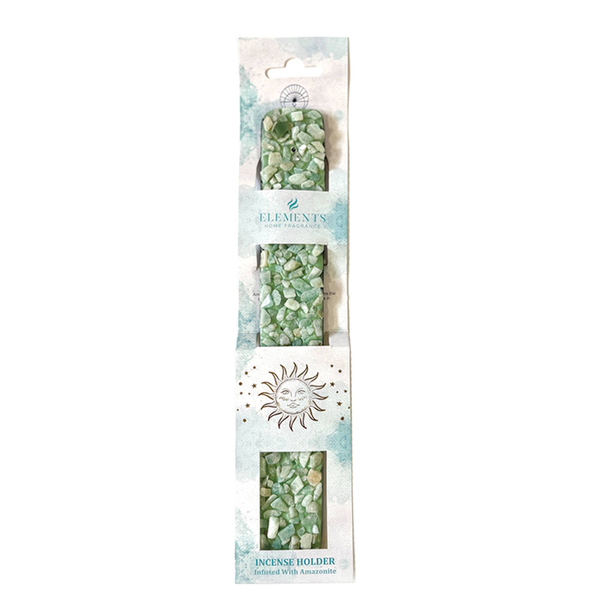 Amazonite Elements Crystal Wooden Incense Burner