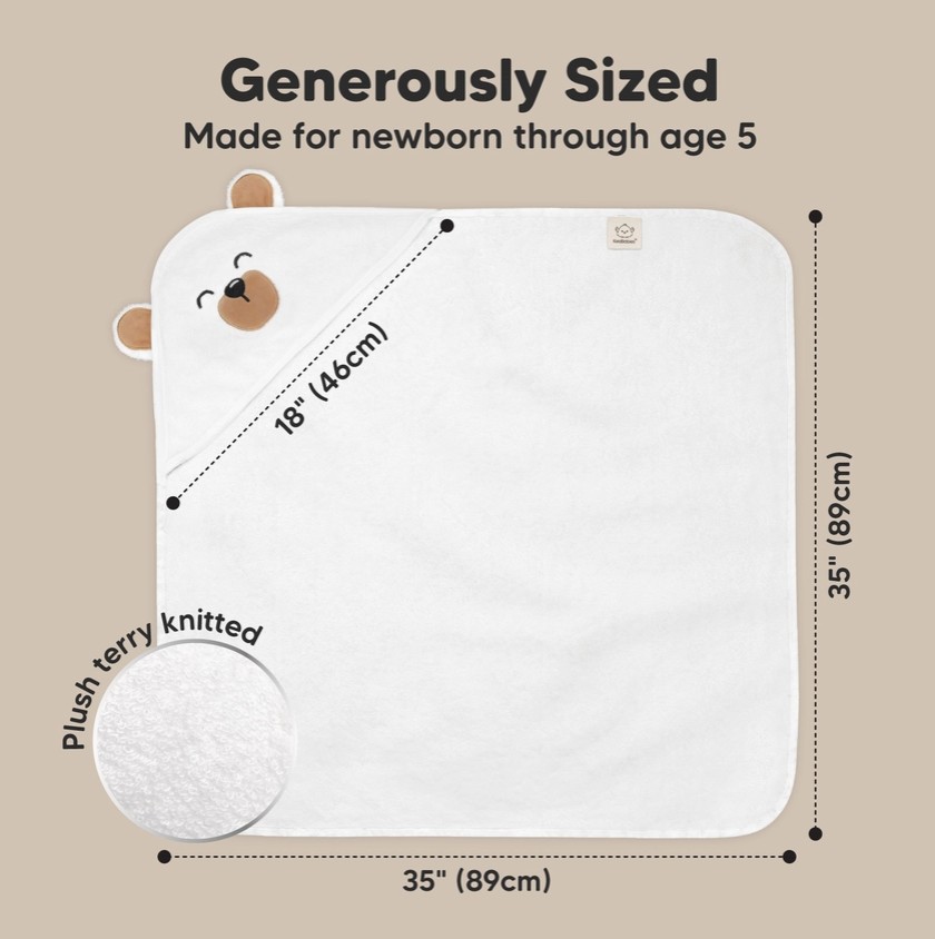 Cuddle Bear Hooded Baby Towel