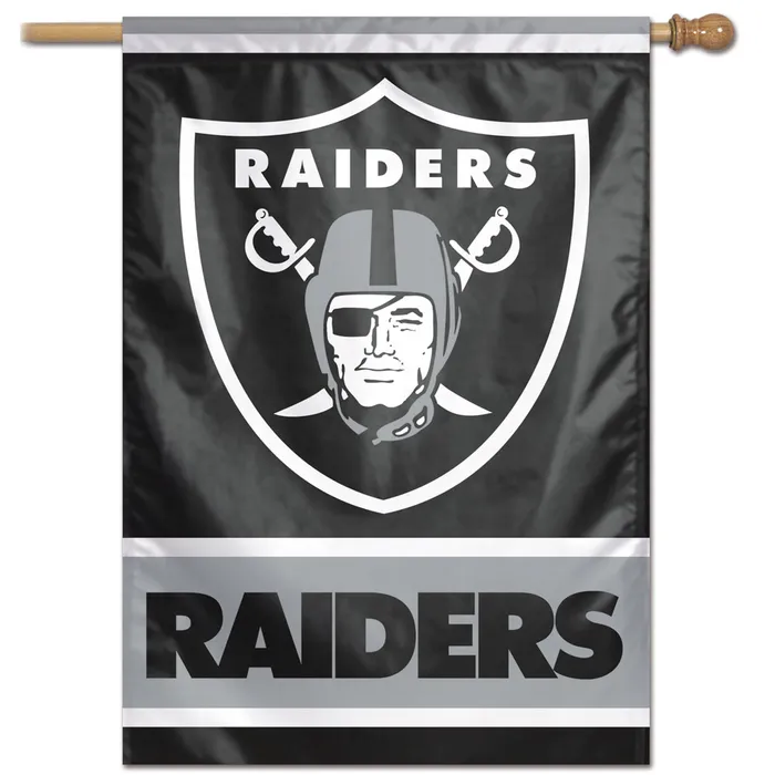 Las Vegas Raiders Wordmark Vertical House Flag 28x40"