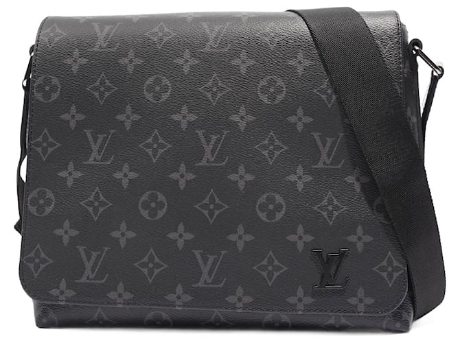 Preowned Louis Vuitton Mens District Messenger Bag Monogram Eclipse PM Cloth