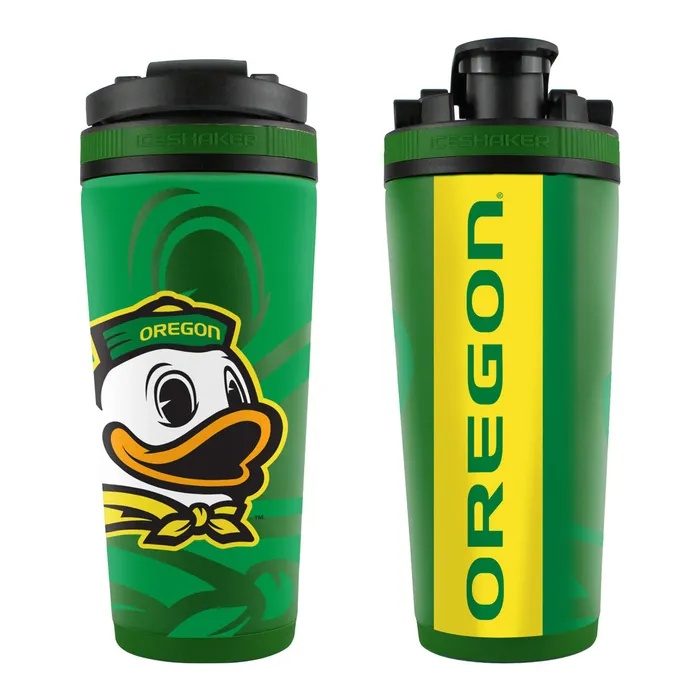 Oregon Ducks Stainless Steel 4D Mascot Ice Shaker 26oz