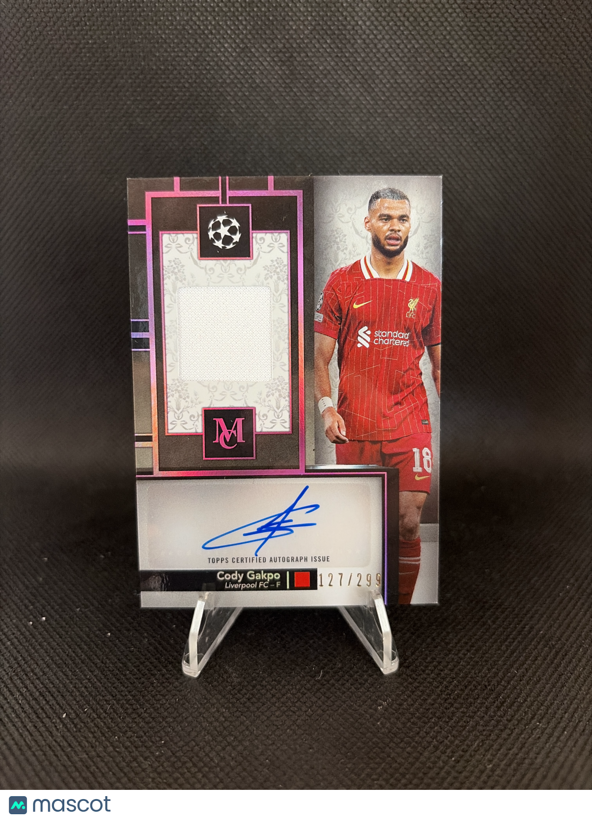 2025 Topps Museum Collection UEFA Club Competitions Cody Gakpo Patch Auto /299