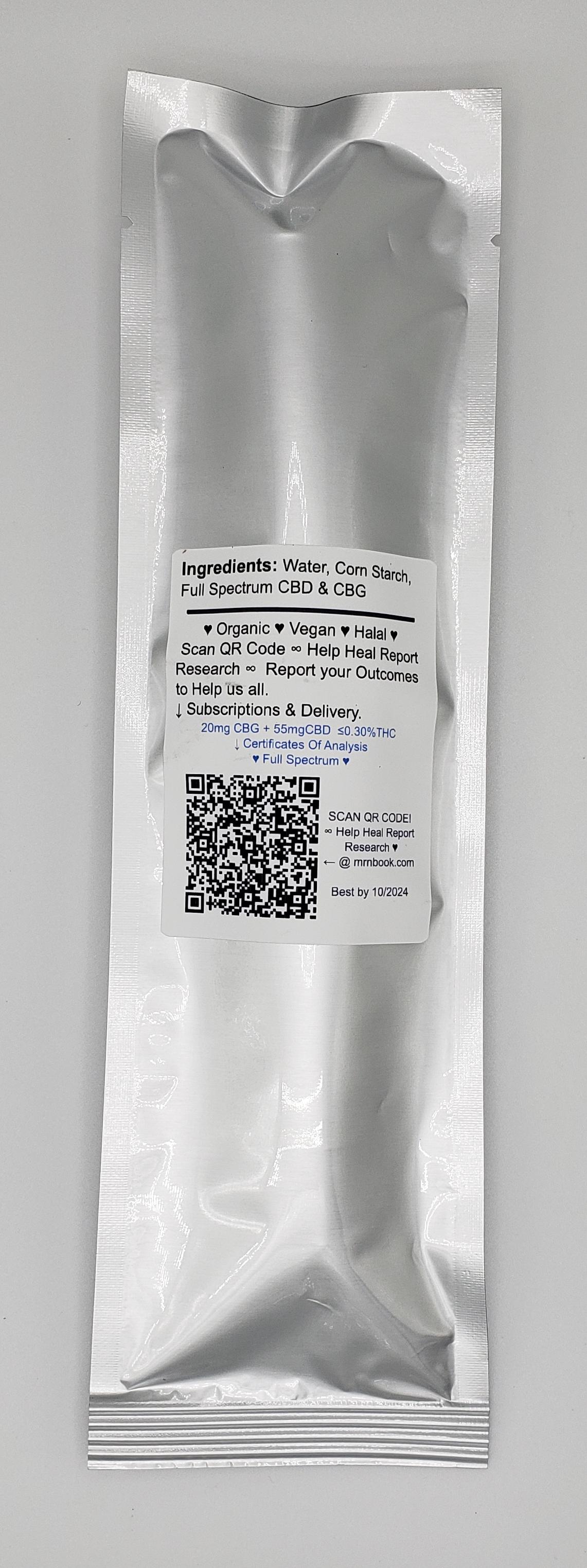 ? Lube ∞ Water Soluble ∞ 20mg CBG & 55mg CBD + ♥ / 10ml