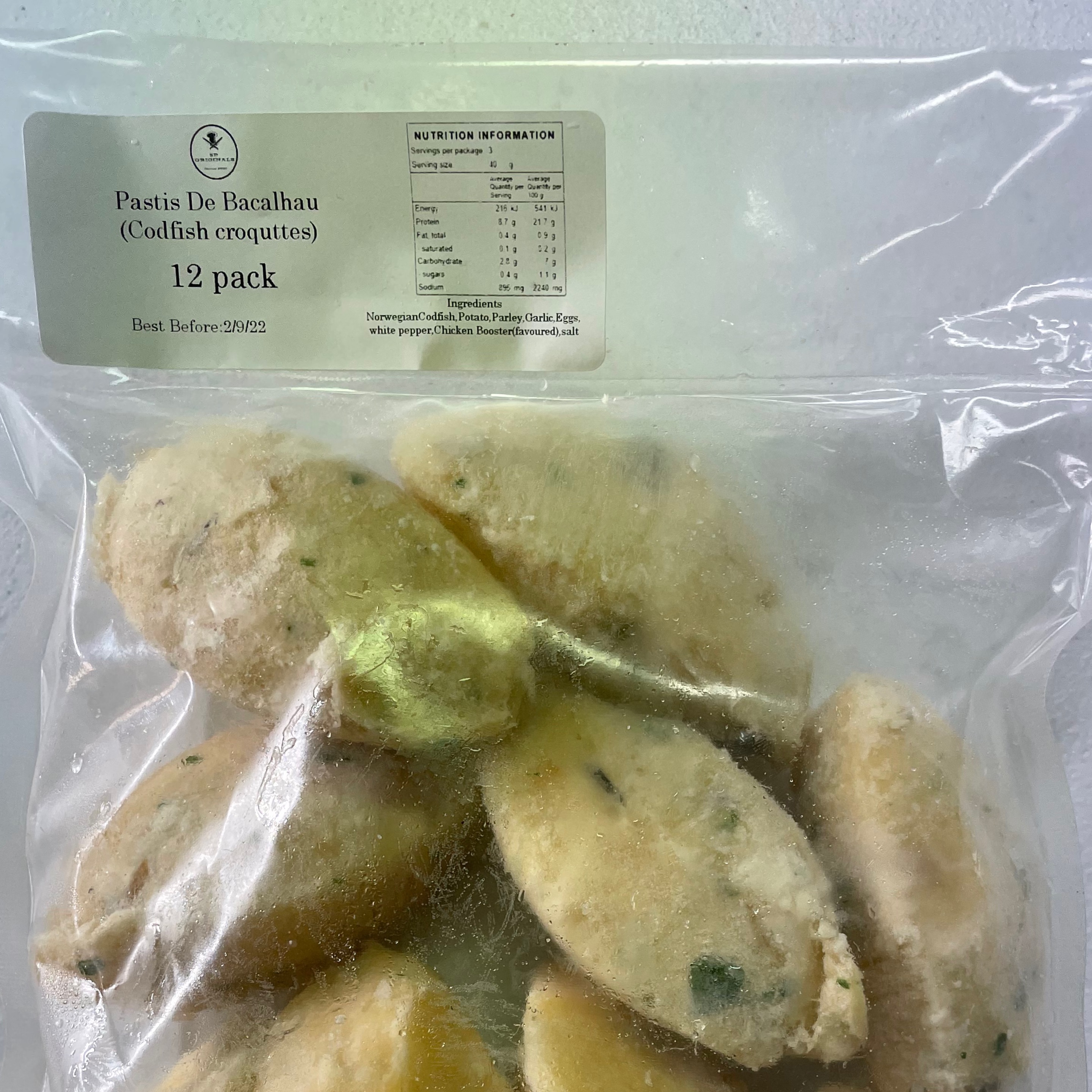 Pastie de Bacalhau 12 pack frozen