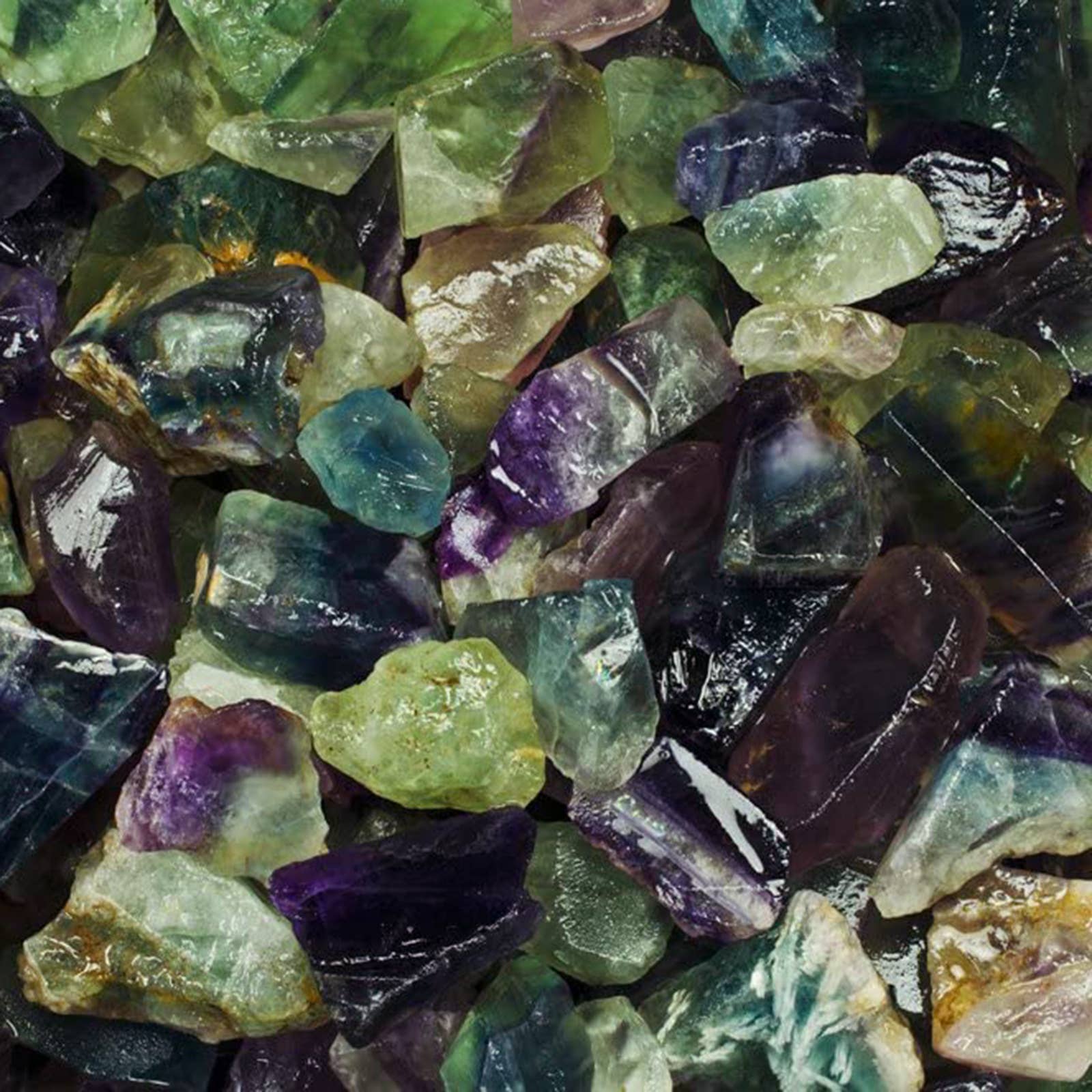 Fantasia Mining - Rough Rainbow Fluorite- China - Raw Natural Stones (1 lb)
