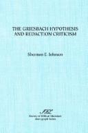 Cover of The Griesbach Hypothesis and Redaction Criticism (Society of Biblical Literature Monograph Series)