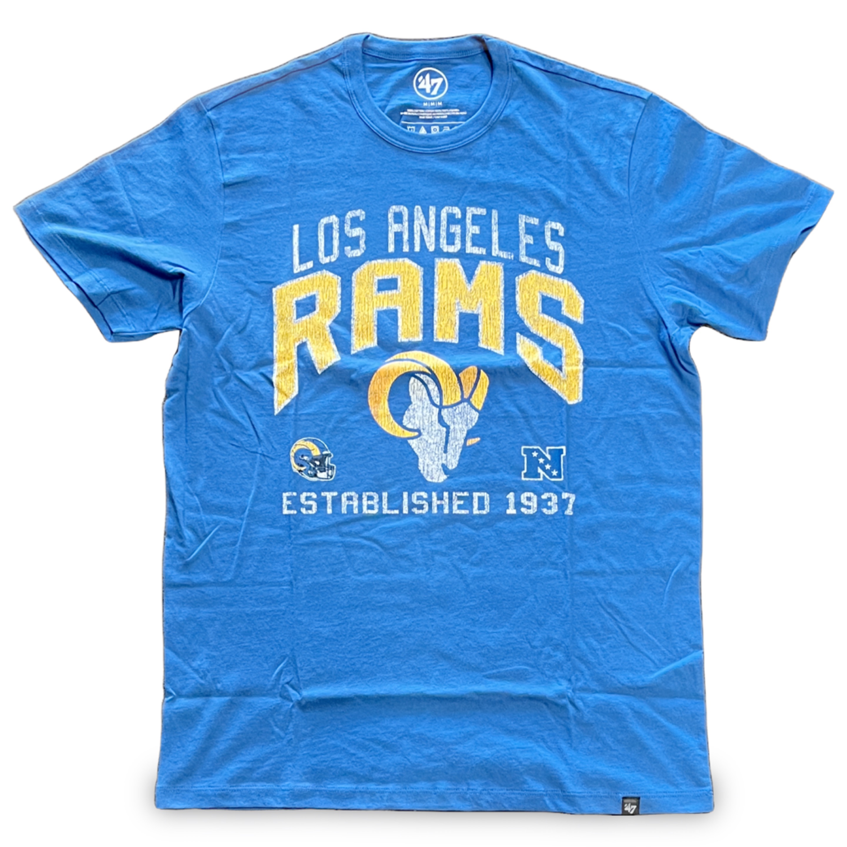 Los Angeles Rams Jetty Blue Turned Up '47 Brand Franklin Shirt