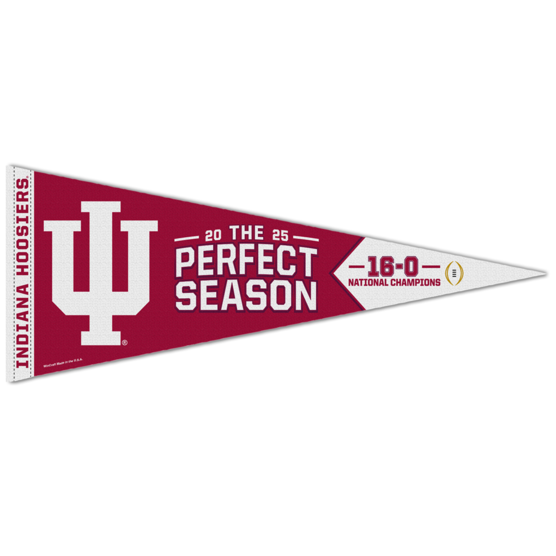 Indiana Hoosiers 2025 National Champions Perfect Season Premium Pennant 12x30"