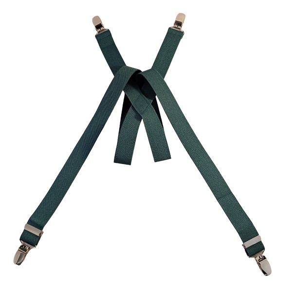 1 X 30 Inch Hunter Green Solid Suspender