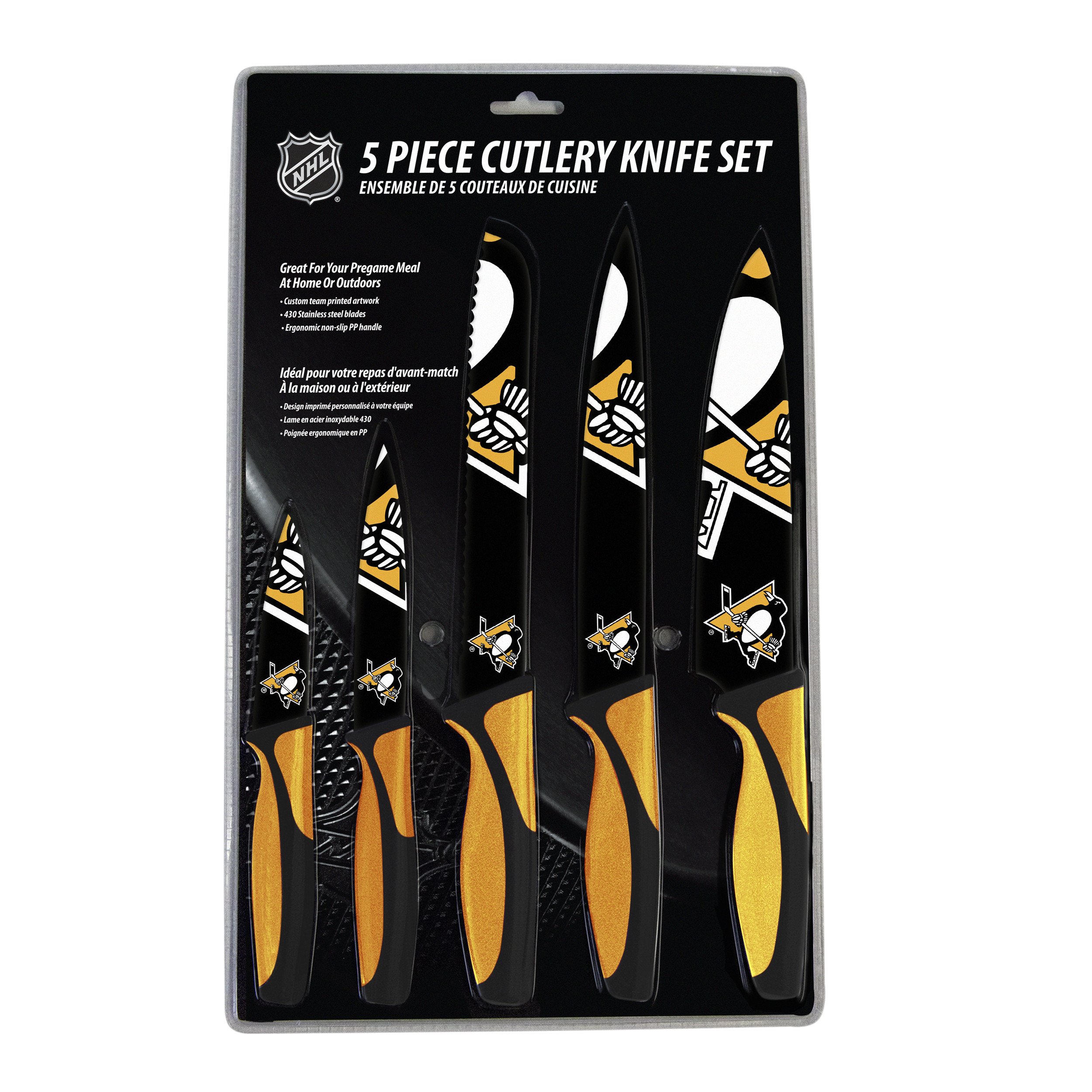 Pittsburgh Penguins Kitchen Knife Set - 5 Pack