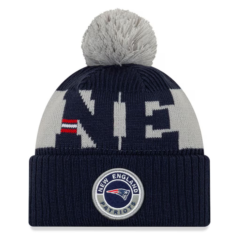 New England Patriots New Era Sideline Pom Beanie