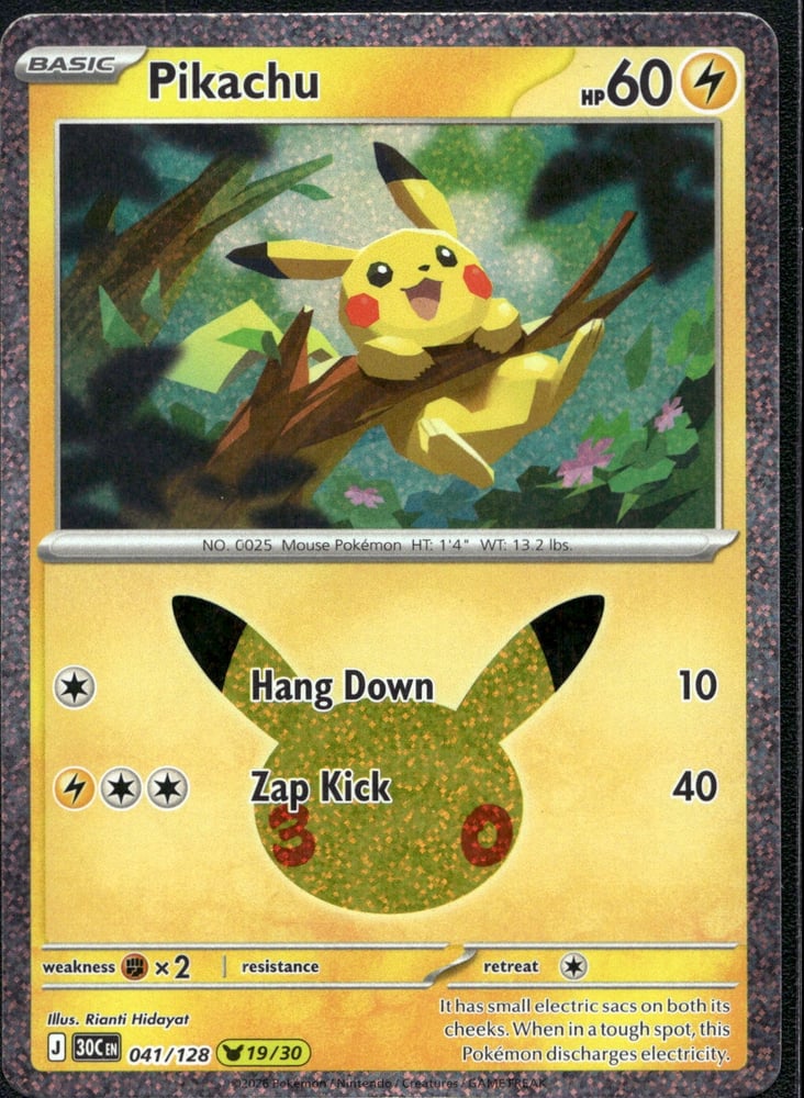 Pikachu - 30TH 41/128