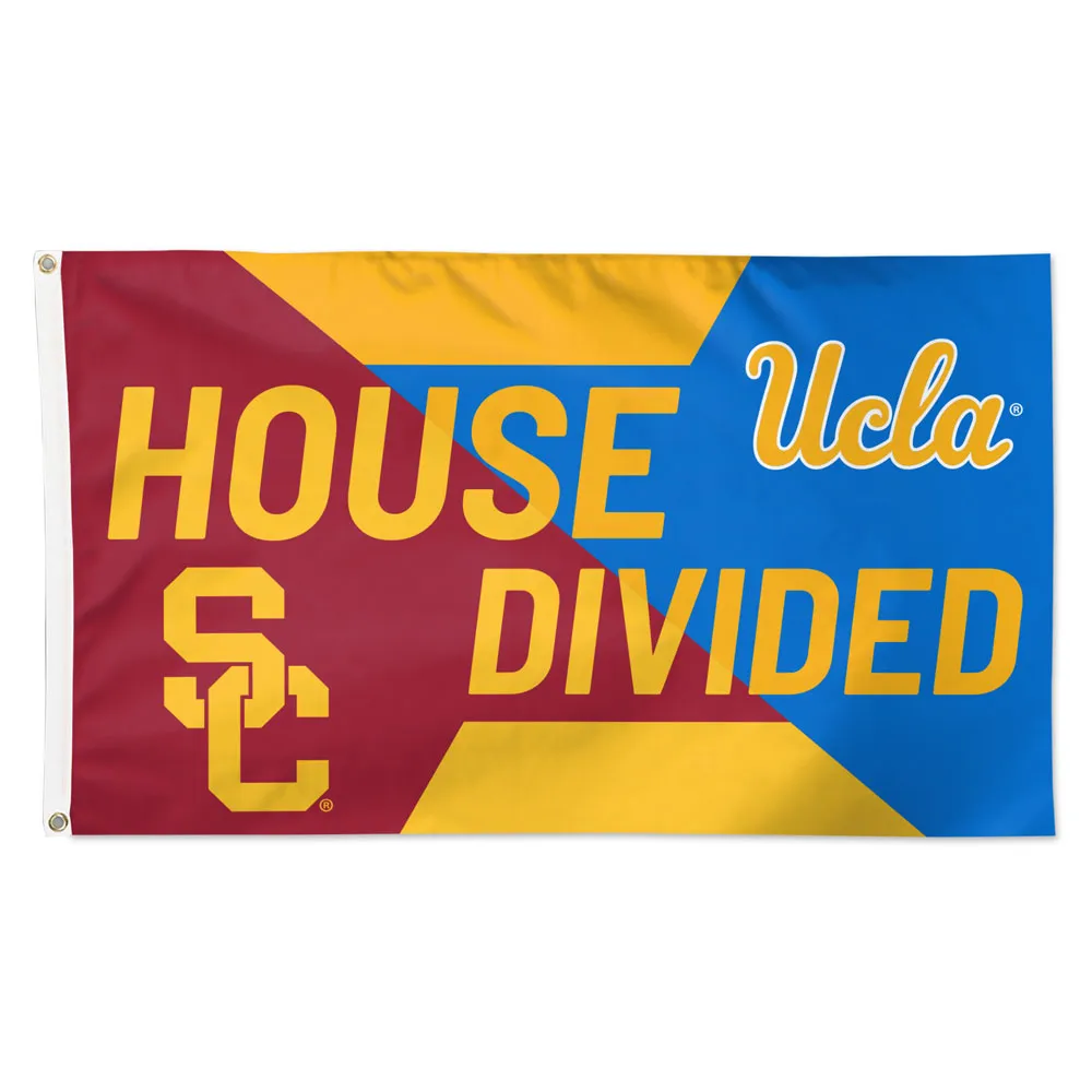 USC Trojans Vs UCLA Deluxe House Divided Flag 3x5'