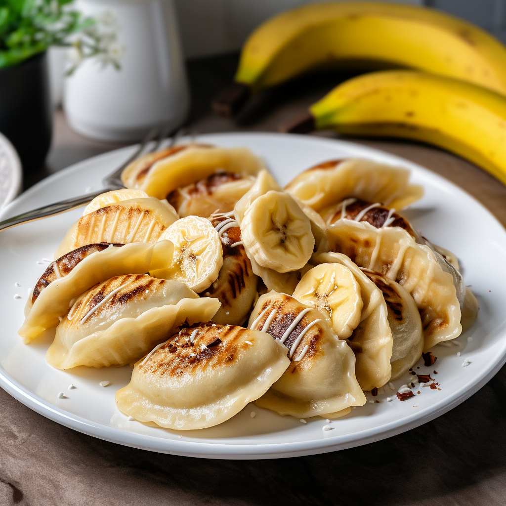 ♨️ Banana and Chocolate Pierogies