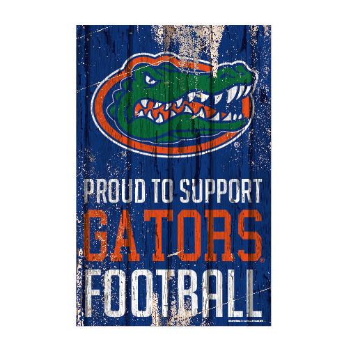 Florida Gators Proud to Support Wooden Sign 11x17"