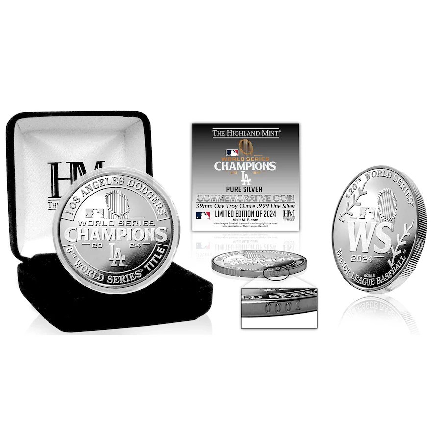 LA Dodgers 2024 World Series Champions 1oz .999 Pure Silver Coin