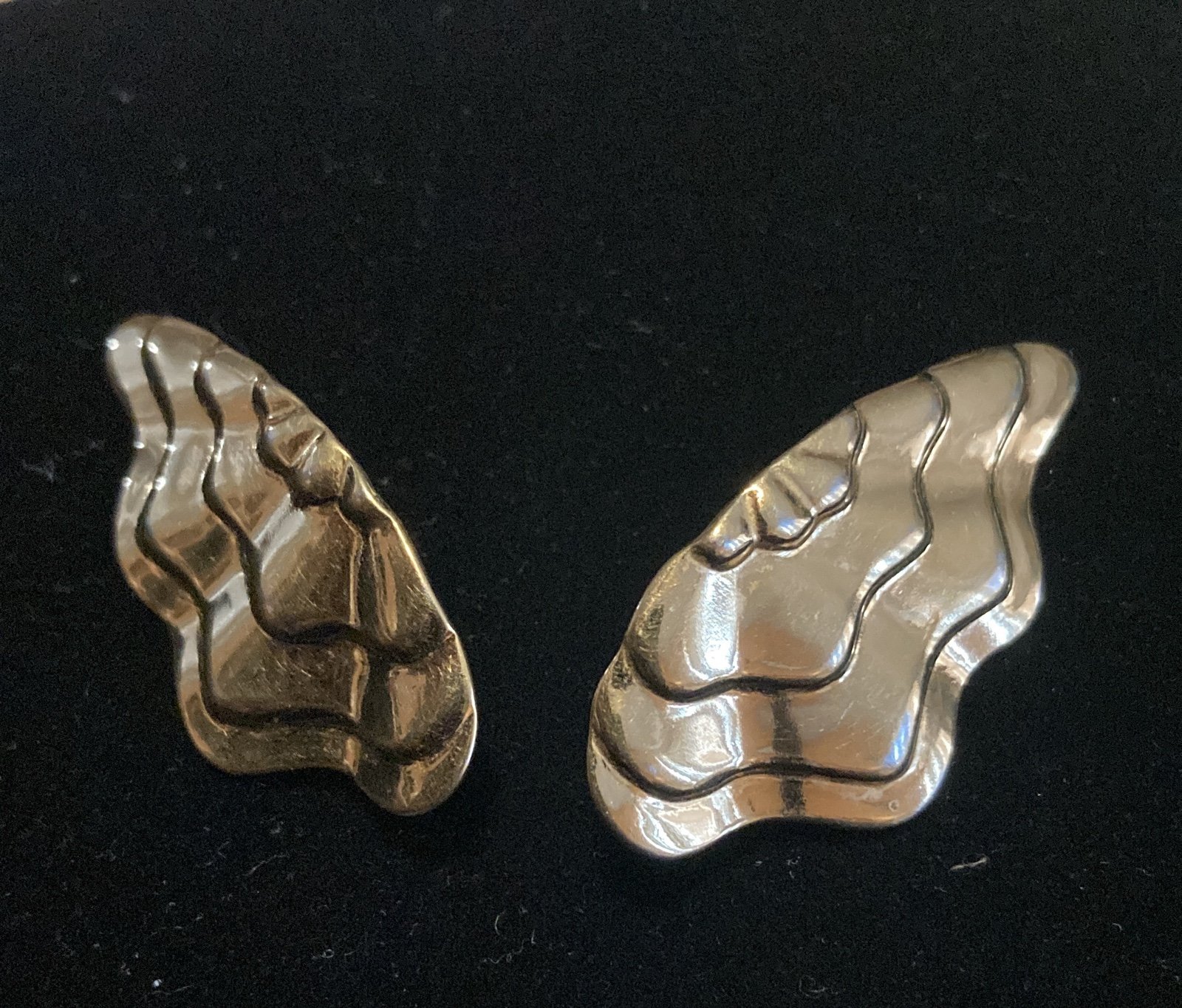 Vintage Butterfly Goldtone Earrings post back