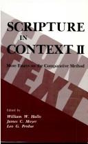 Cover of Scripture in Context II: More Essays on the Comparative Method