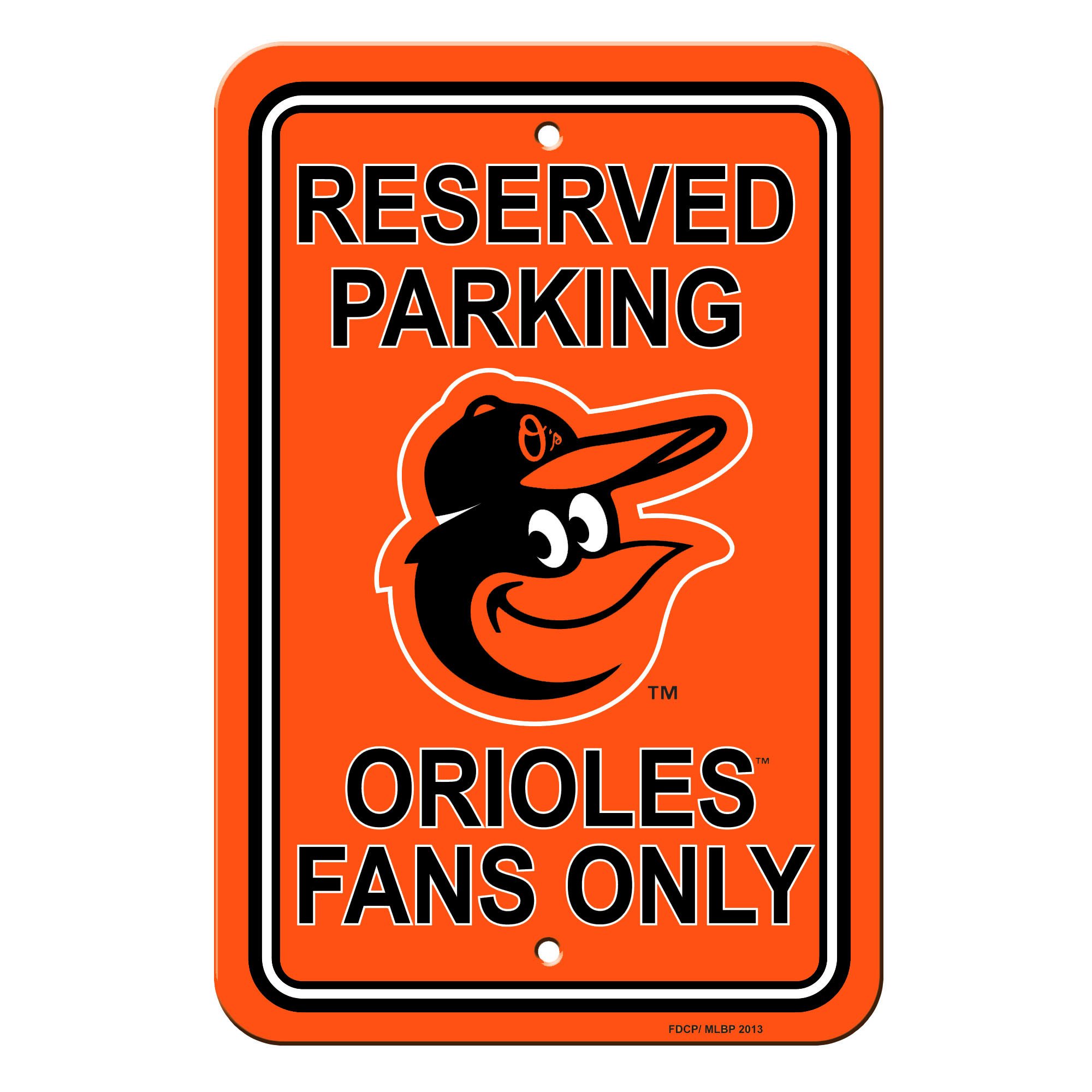 Baltimore Orioles Sign Reserved Parking Sign 12x18"