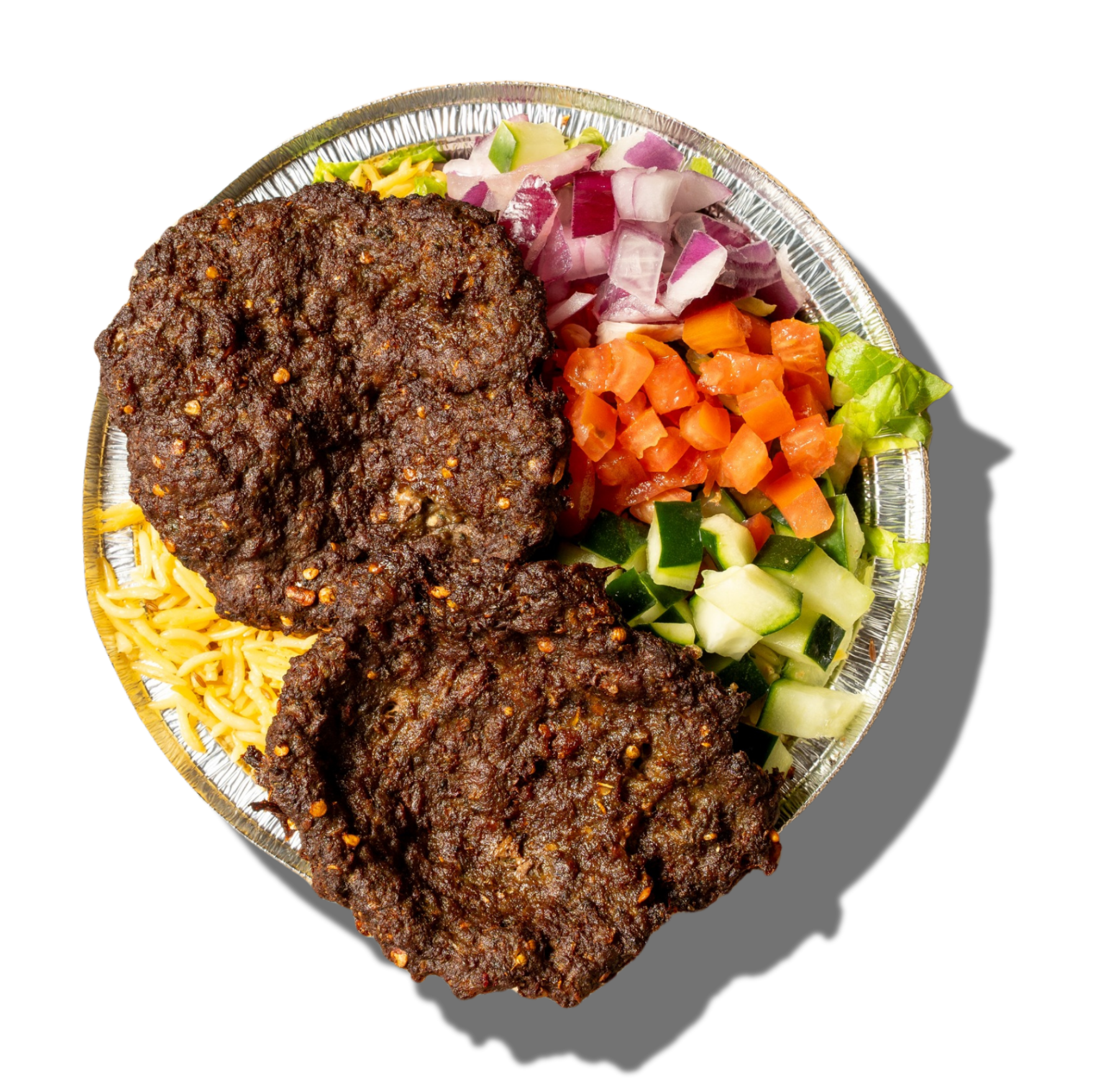 Chapli Kabab Over Rice