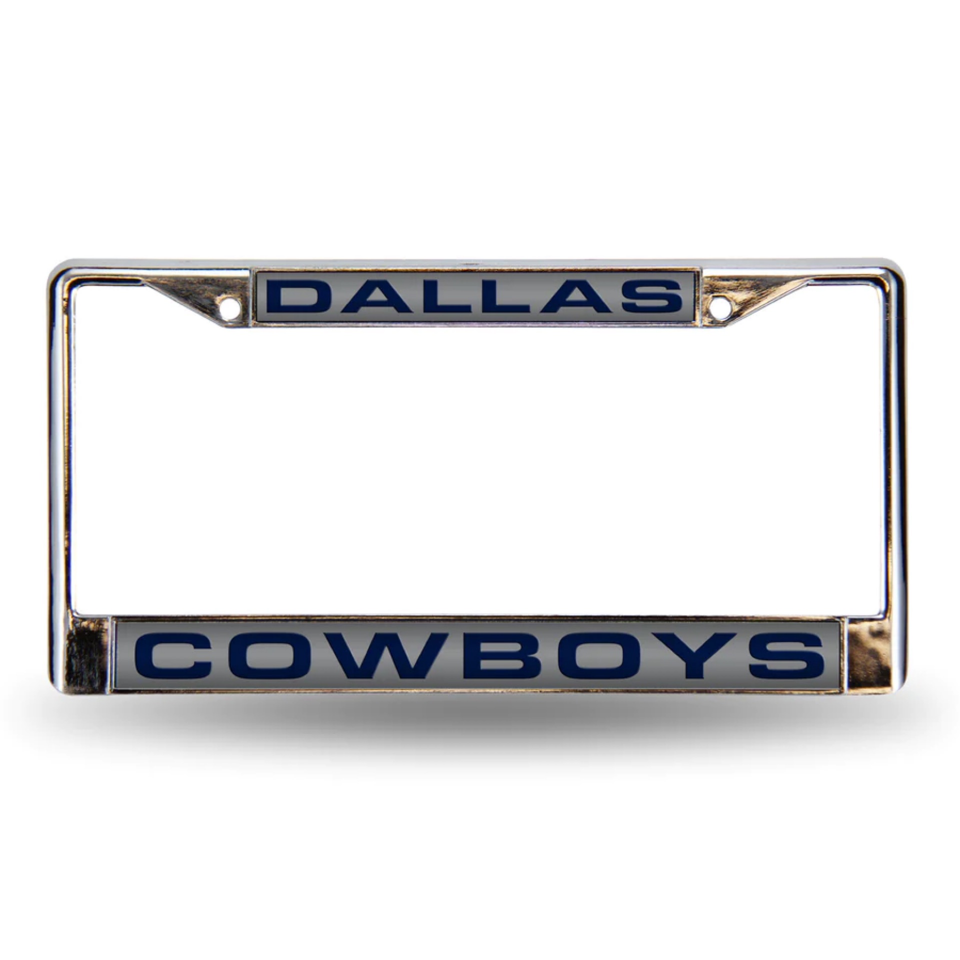 Dallas Cowboys Silver Laser Chrome License Plate Frame
