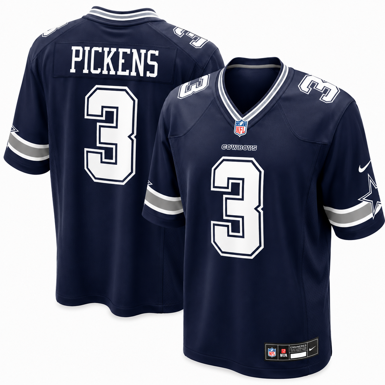 Dallas Cowboys George Pickens #3 Nike Road Game Jersey