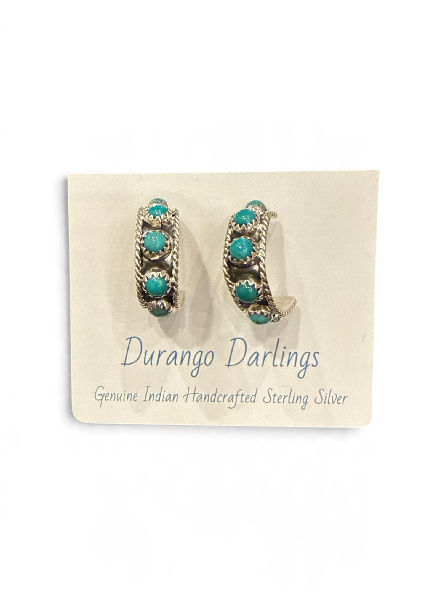 Durango Darlings - Small Turquoise Hoop Earrings