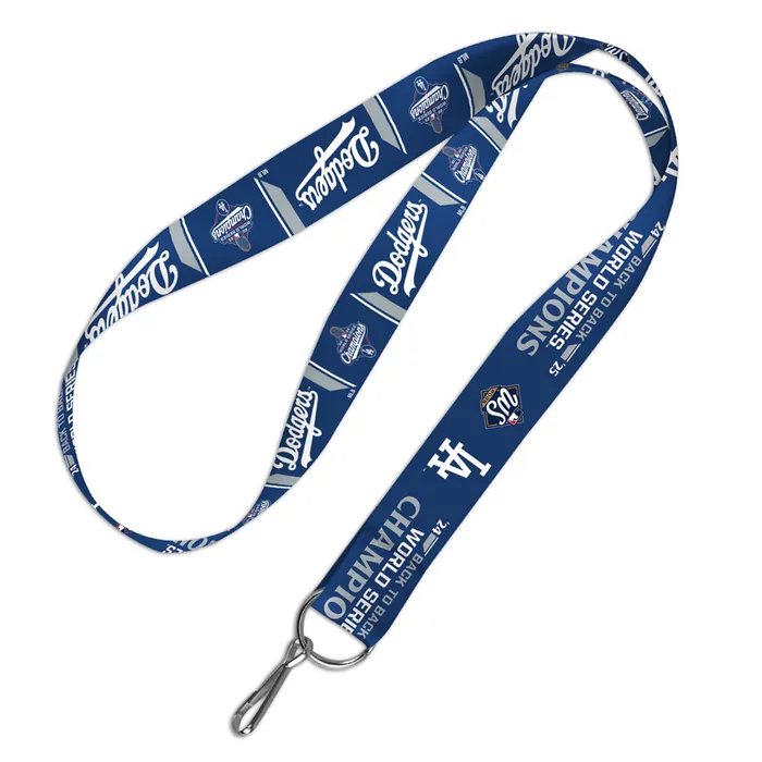 Los Angeles Dodgers 2024-25 Back to Back World Series Champions Lanyard