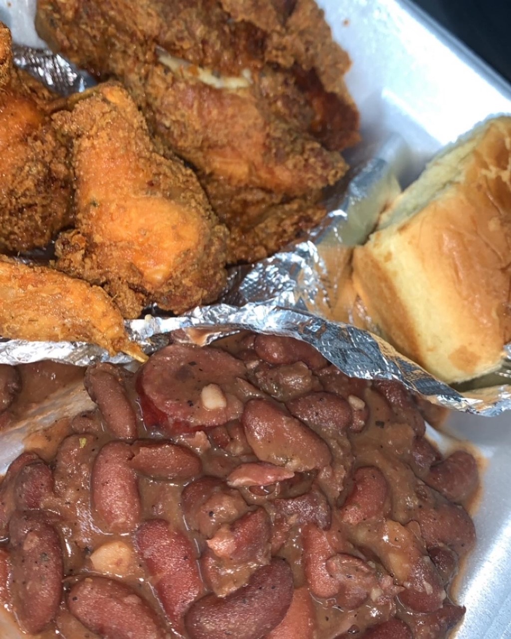 Red Beans & Rice W/ 7 Wings