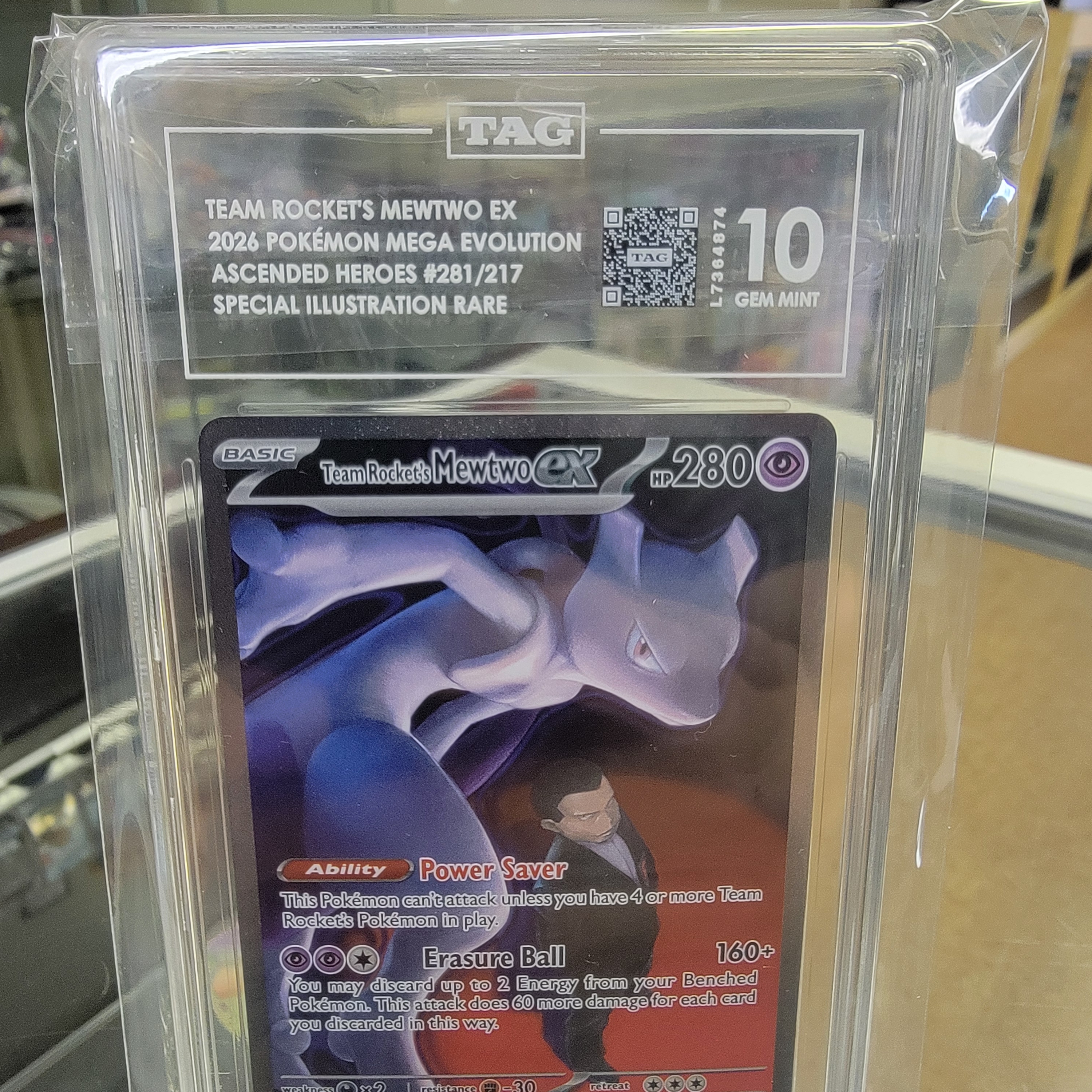 Tag 10 Mewtwo SIR Graded Card