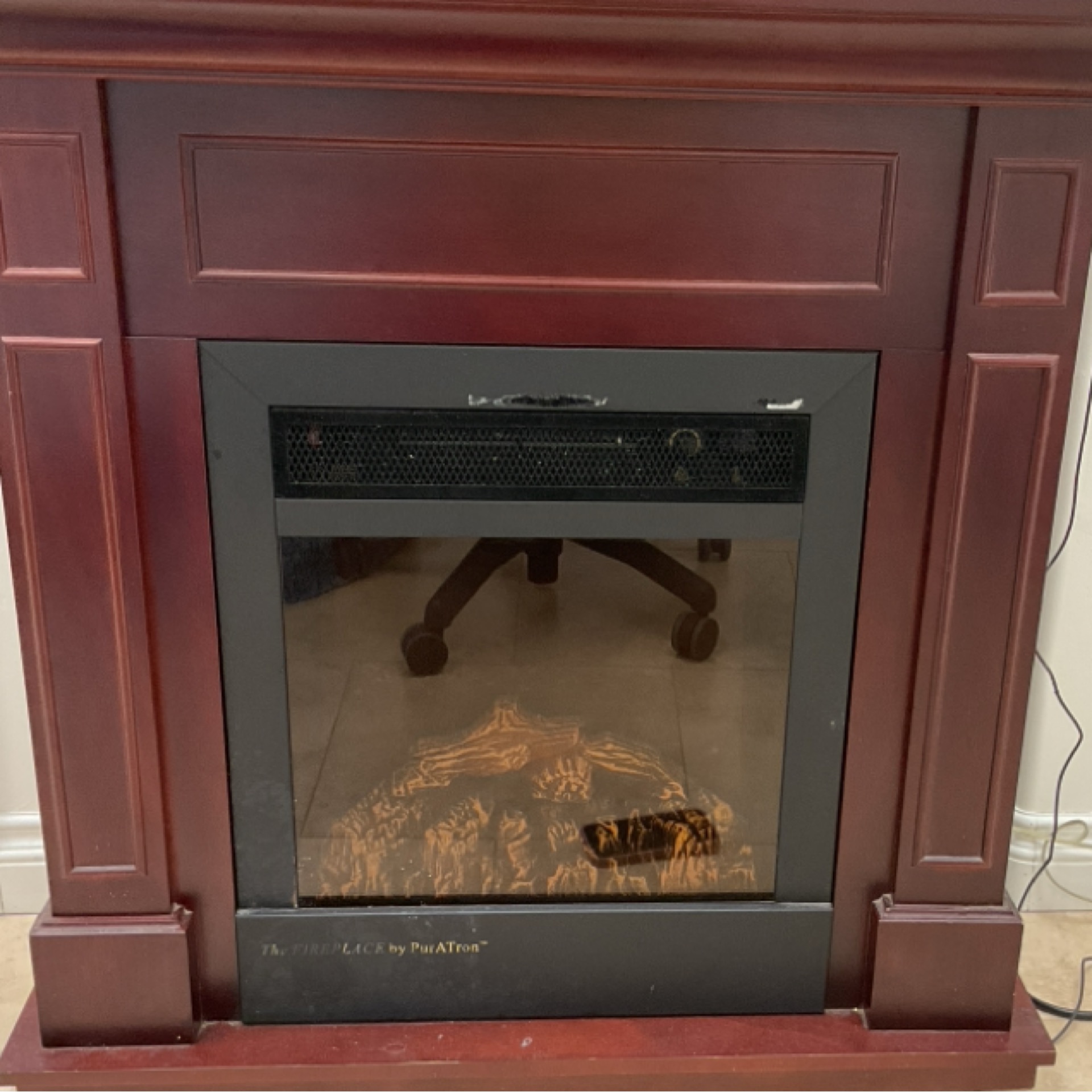 Cherry Wood Electric Fire Place