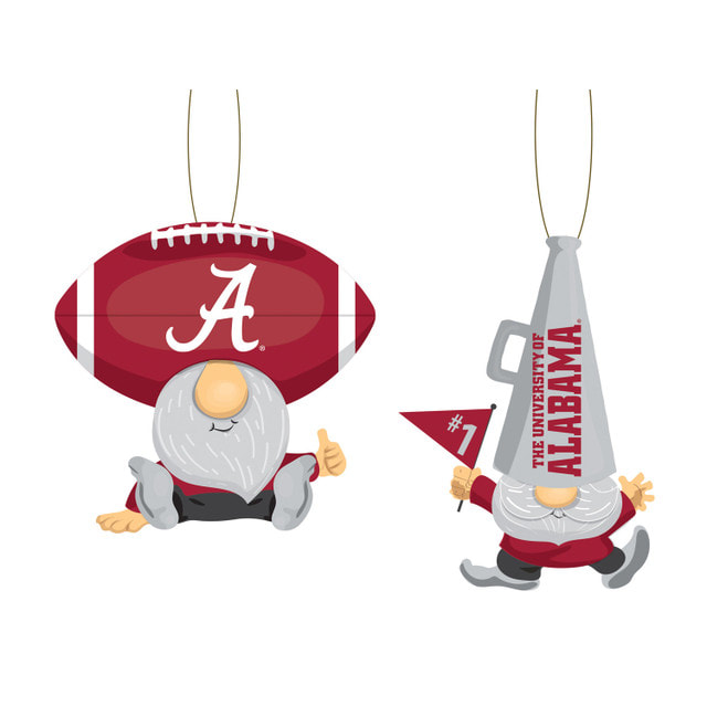 Alabama Crimson Tide Gnome Fan Ornaments 2 pack